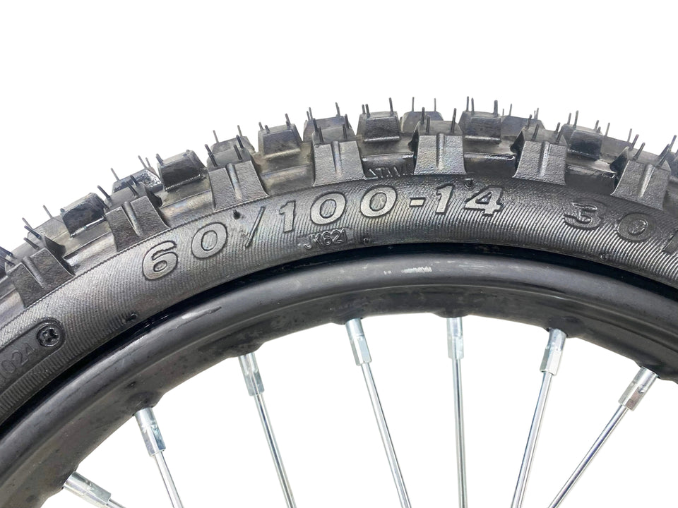 1600w Pro Electric Dirt Bike 48v | Front Tire On Rim (60/100-14)