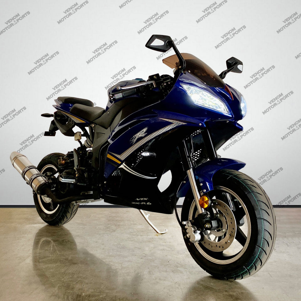 Venom x18R 200cc Motorcycle | Automatic Transmission Blue