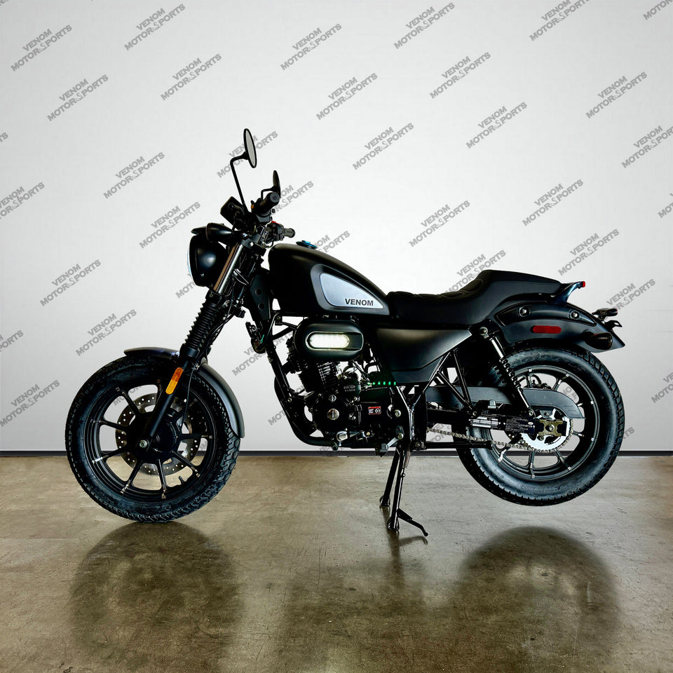 Venom Ghost | 250cc Chopper | 5 Speed | Matte Black