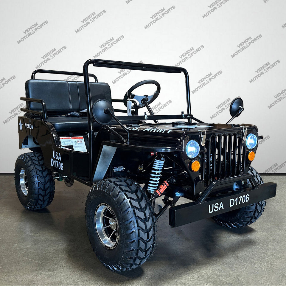 Venom 125cc Mini Jeep | Willys Edition | 3-Speed | Off Road