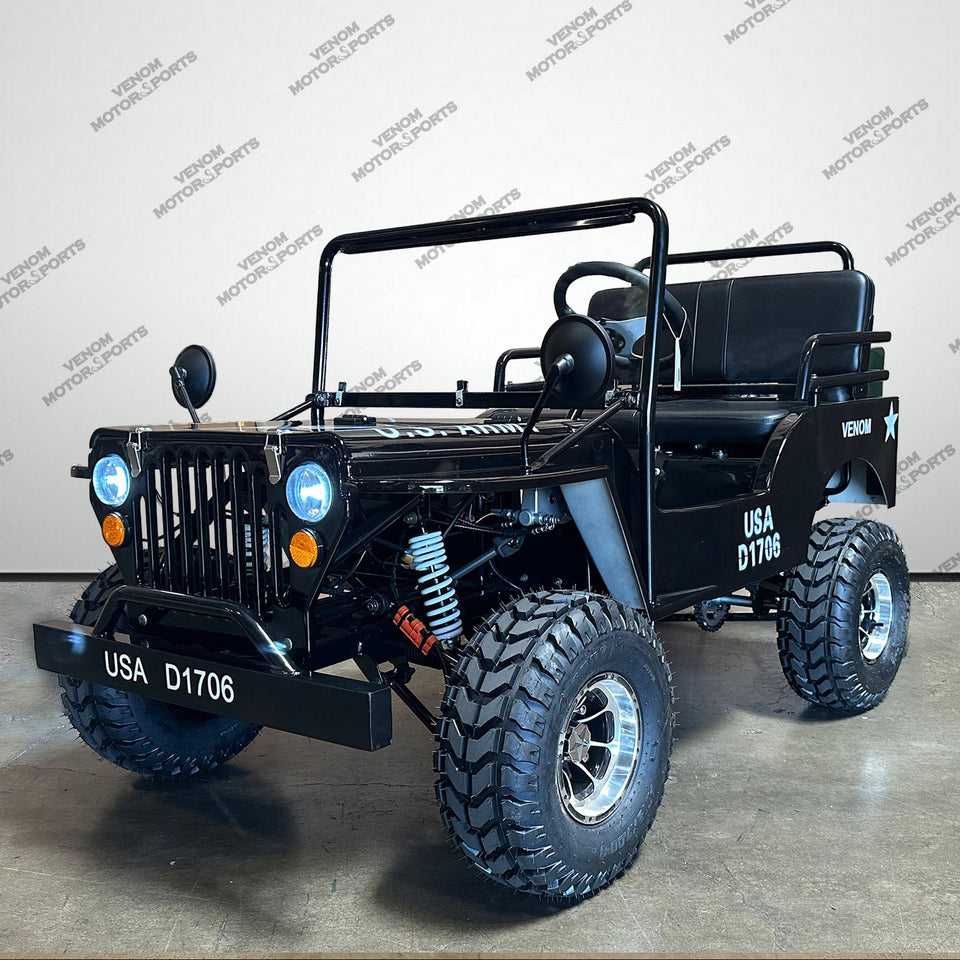 Venom 125cc Mini Jeep | Willys Edition | 3-Speed | Off Road
