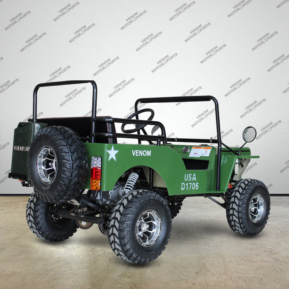 Venom 125cc Mini Jeep | Willys Edition | 3-Speed | Off Road