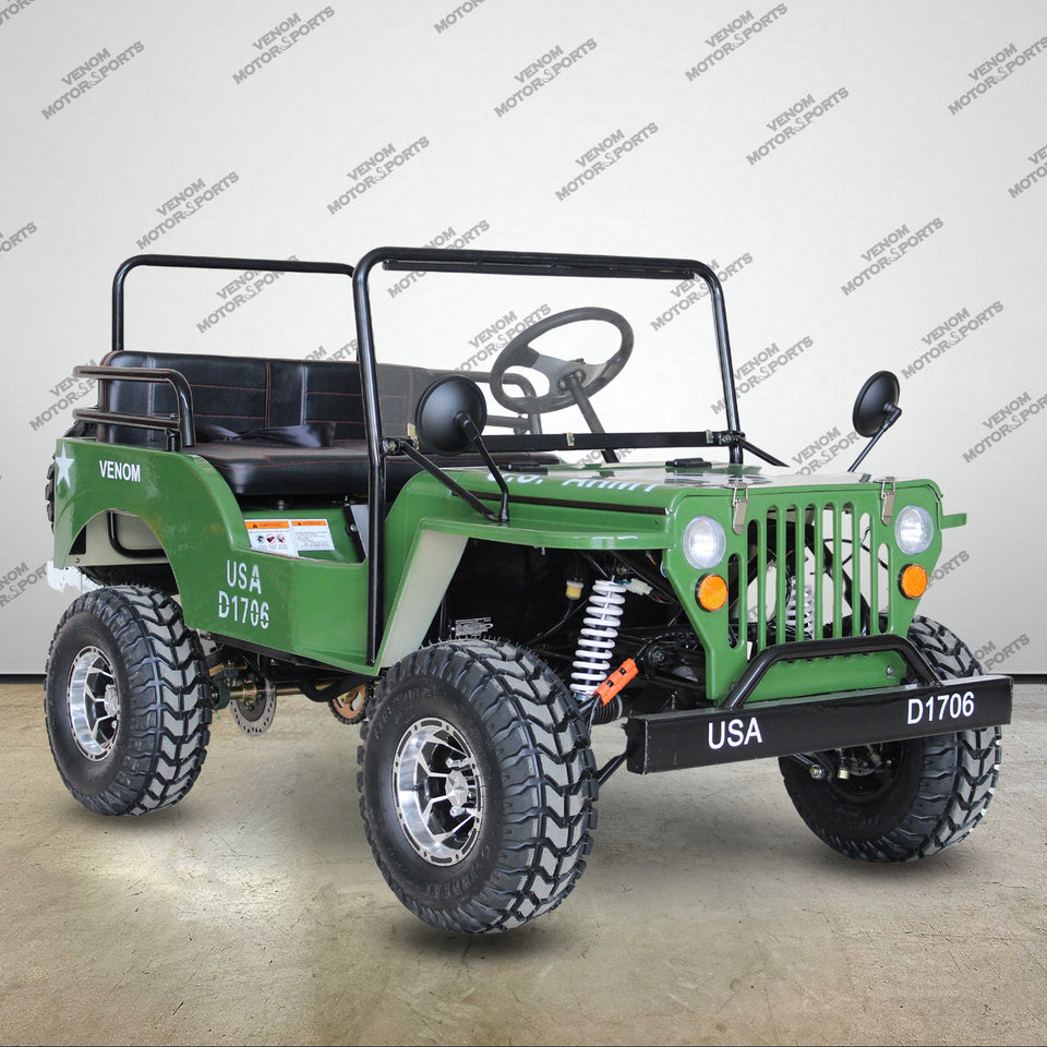 Venom 125cc Mini Jeep | Willys Edition | 3-Speed | Off Road