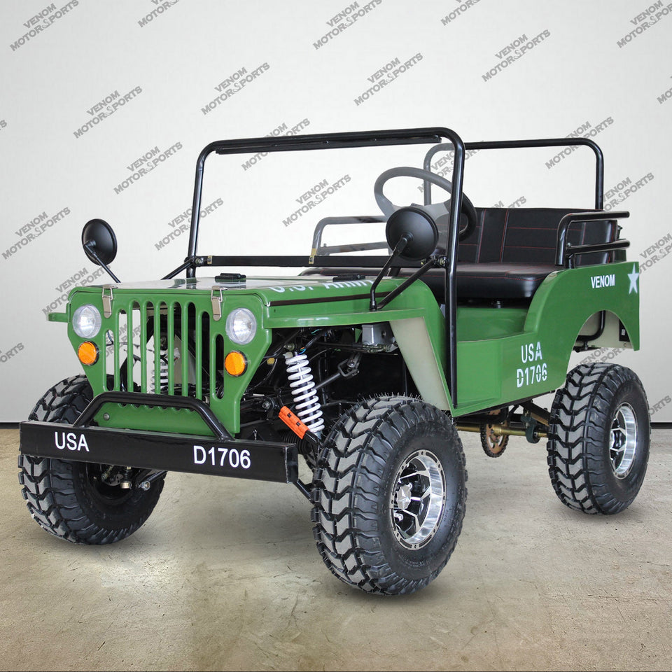 Venom 125cc Mini Jeep | Willys Edition | 3-Speed | Off Road