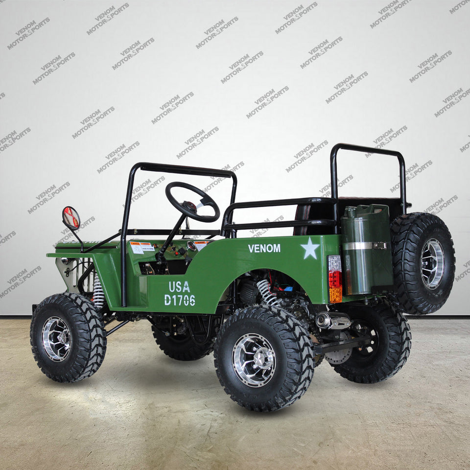 Venom 125cc Mini Jeep | Willys Edition | 3-Speed | Off Road